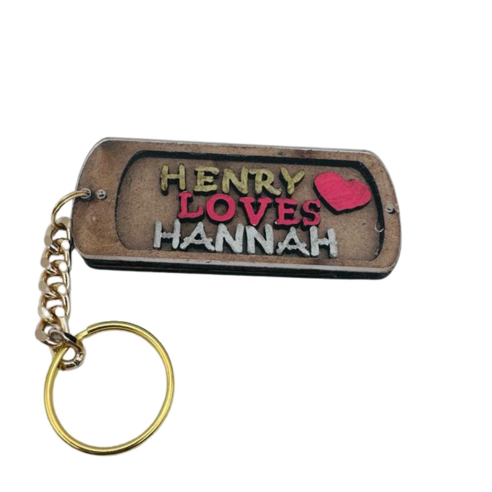 Keychain with small message