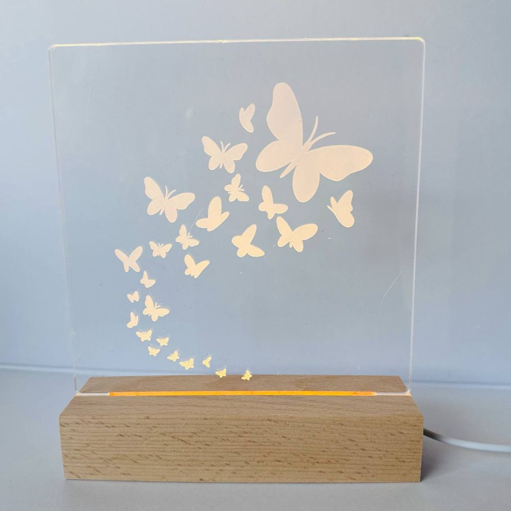Personalized LED Night Lamp for Kids (Reactangle Base)