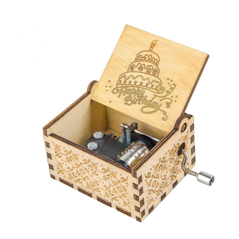 Happy Birthday Wooden Music Box